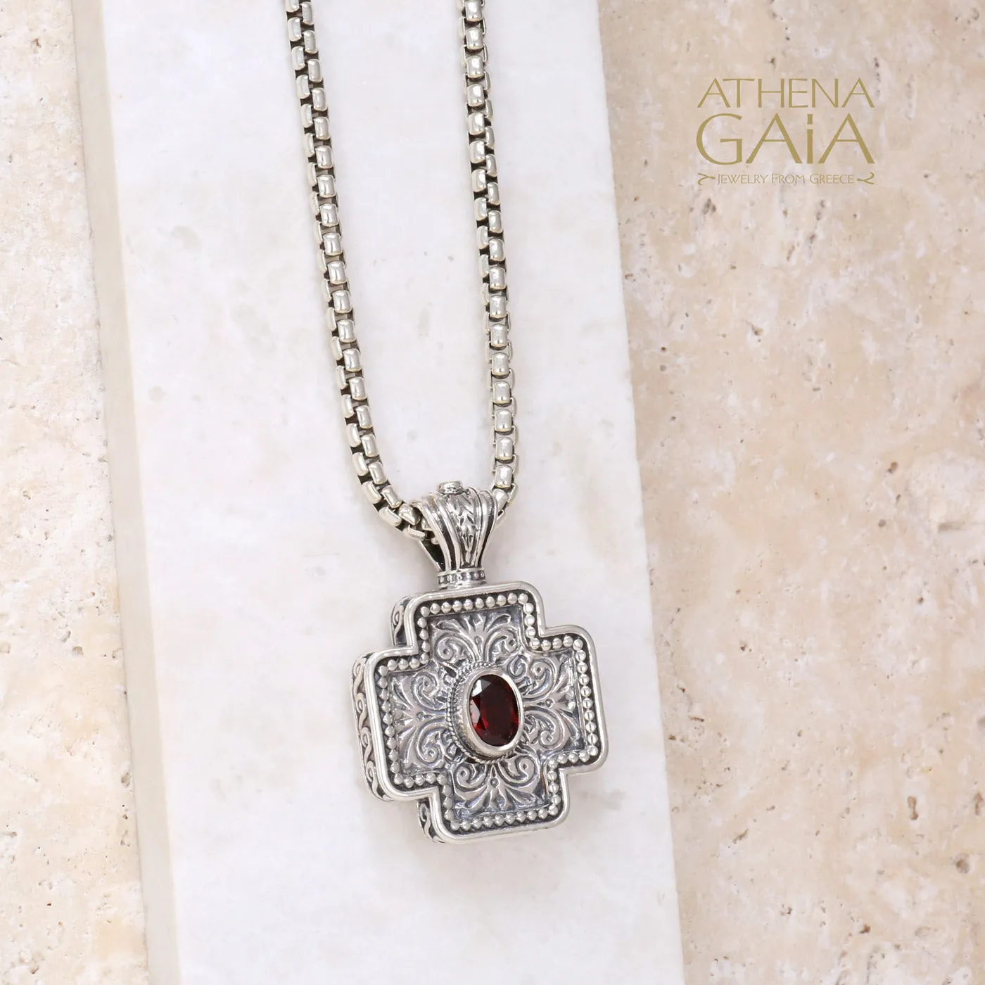 Topaz Greek Cross