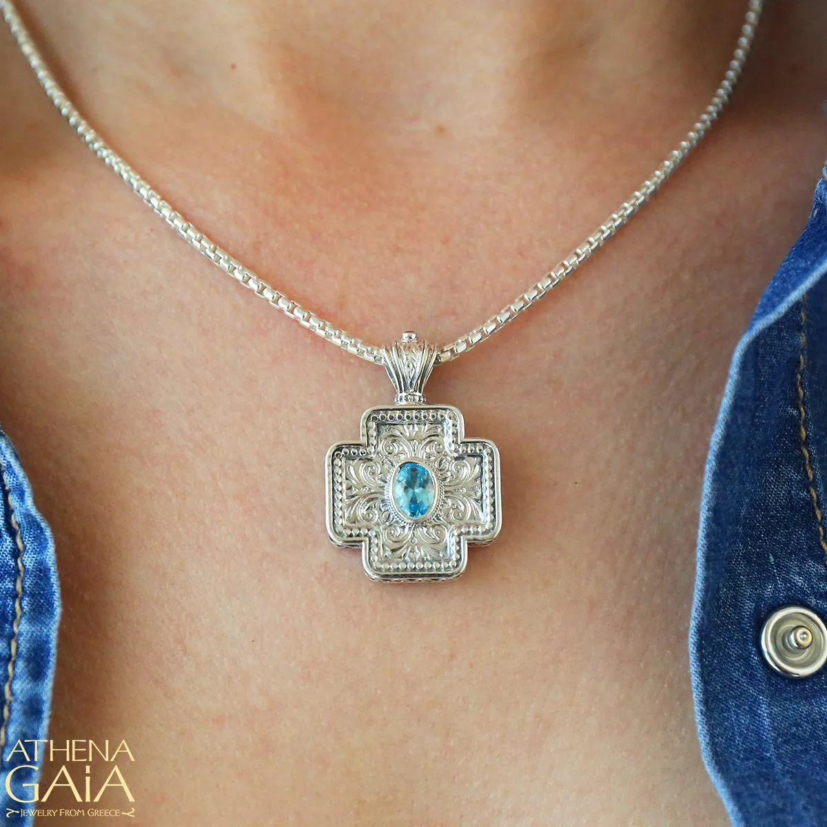 Topaz Greek Cross