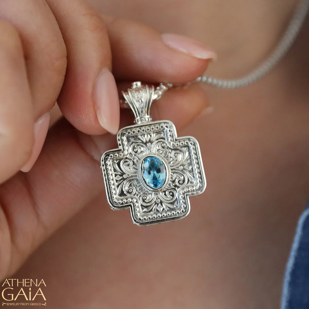 Topaz Greek Cross