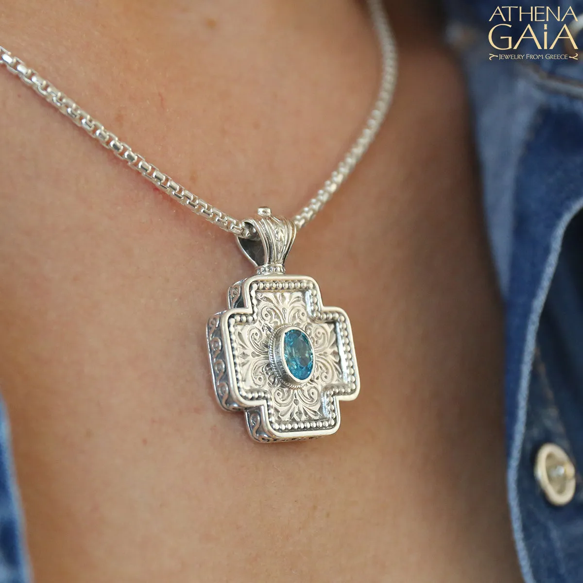 Topaz Greek Cross