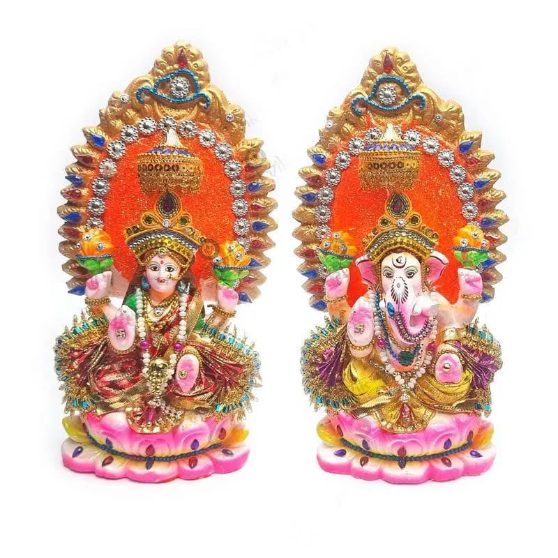 Traditional Lakshmi Ganesh Idol Set