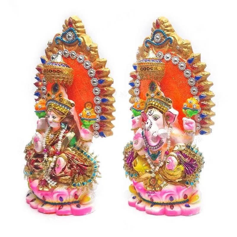 Traditional Lakshmi Ganesh Idol Set