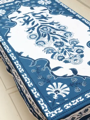 Tripolia Lapiz Linen Cotton Tablecloth - Made To Order