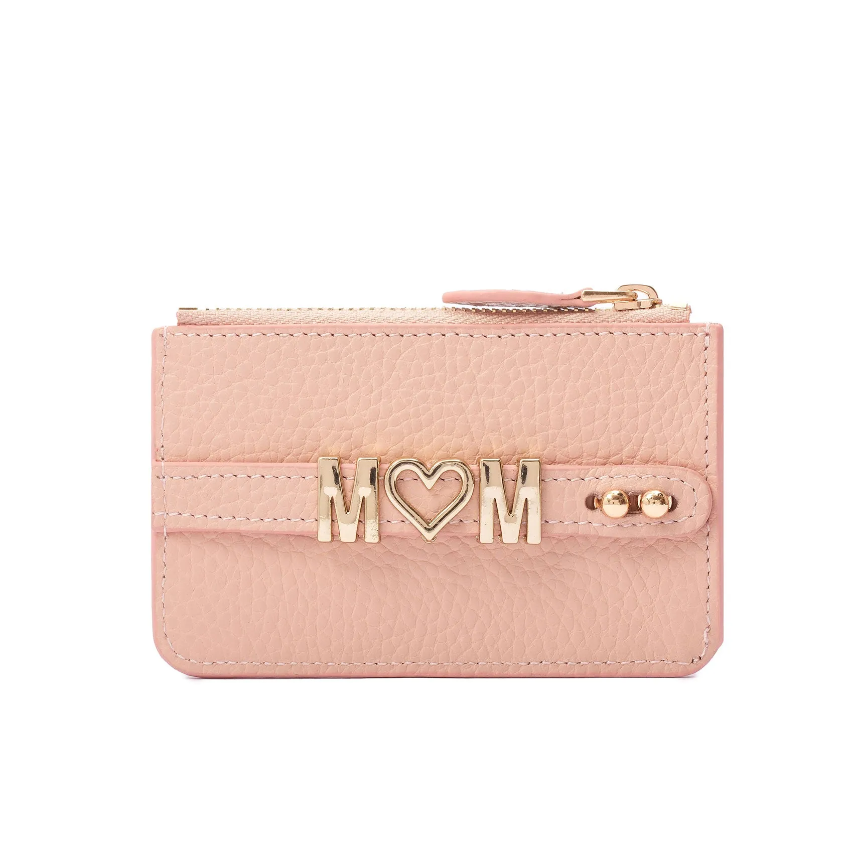 UMBI Personalized Leather Mini Wallet - Powder Pink