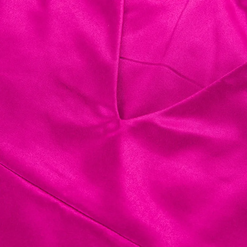 VenusFox Sexy Satin Backless Side Split Maxi Dress