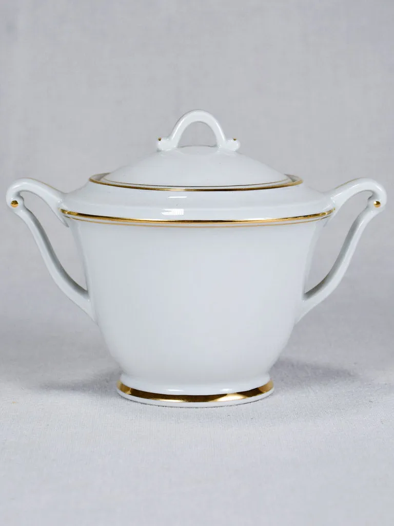 Vintage Limoges coffee sercvice - white and gold