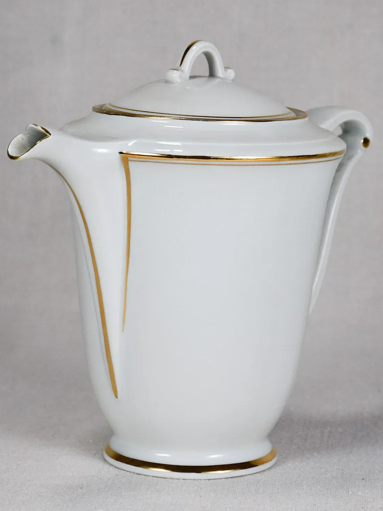 Vintage Limoges coffee sercvice - white and gold