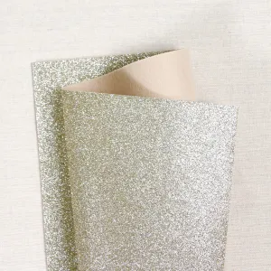 White Gold Glitter Felt