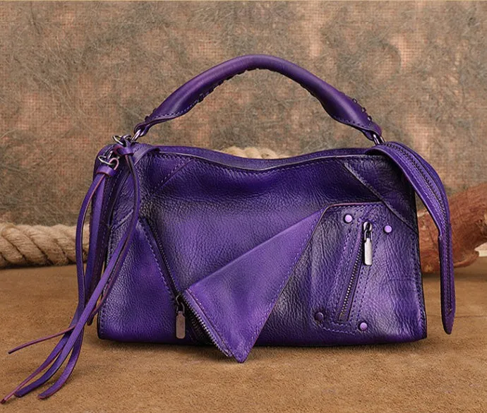 Womens Trendy Leather Handbags Small Over The Shoulder Purse