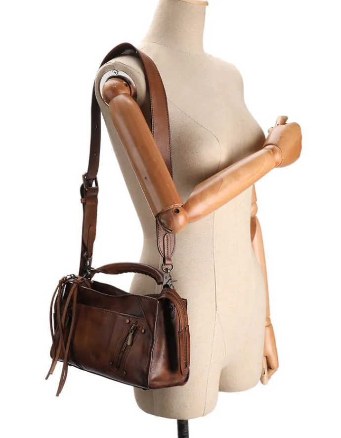 Womens Trendy Leather Handbags Small Over The Shoulder Purse