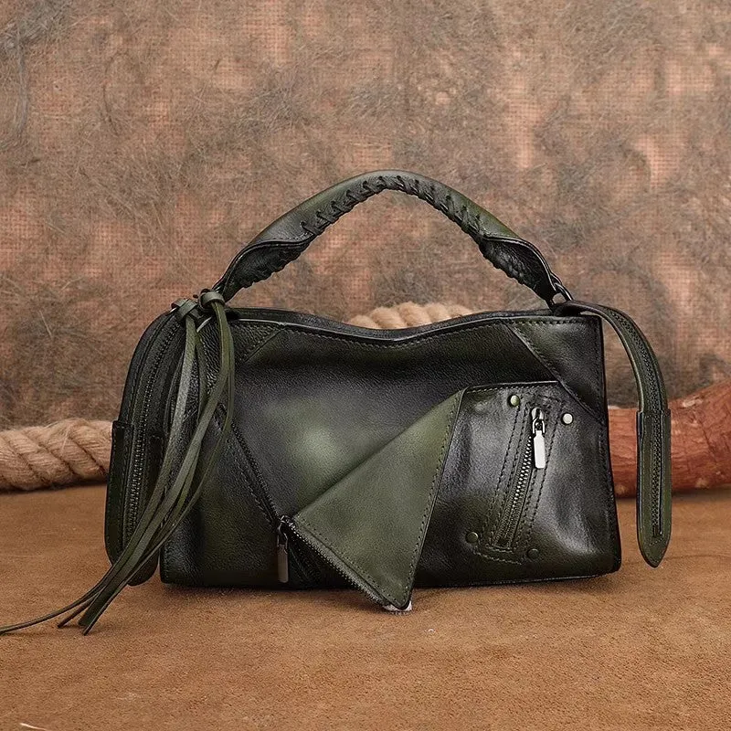 Womens Trendy Leather Handbags Small Over The Shoulder Purse