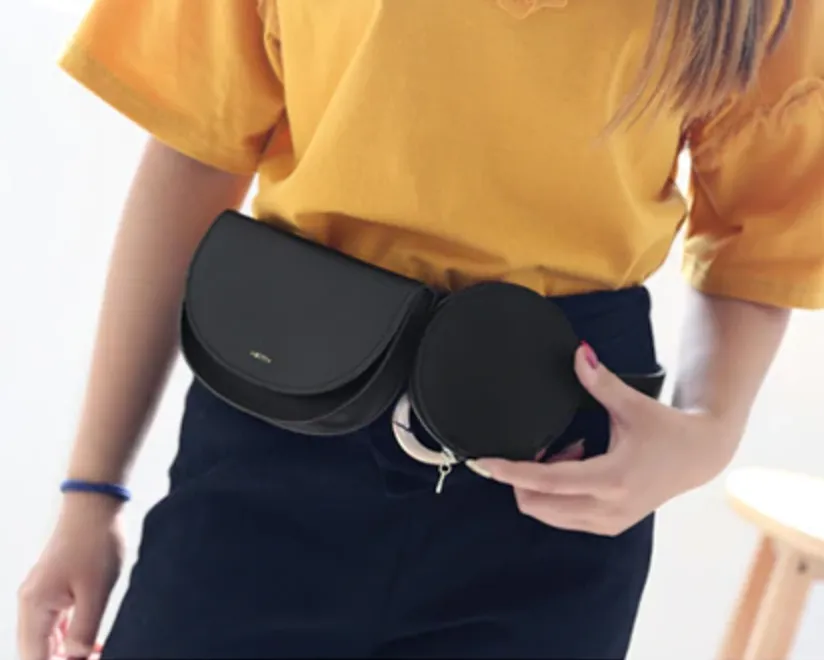 Women's Vintage Casual Waist Bag With Removable Adjustable Belt