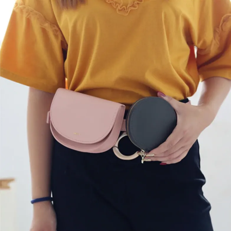 Women's Vintage Casual Waist Bag With Removable Adjustable Belt