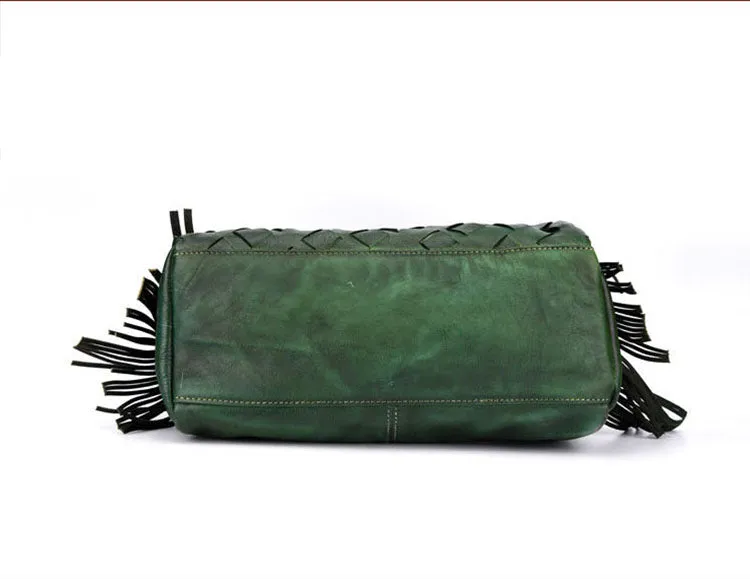 Womens Western Woven Leather Crossbody Purse Leather Handbags For Women