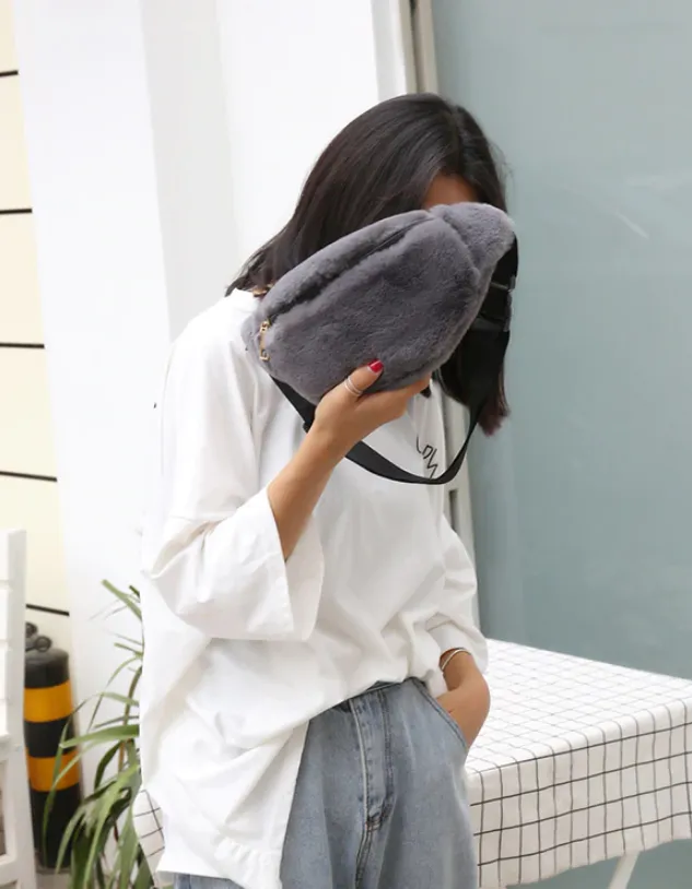 Women's Winter Casual Artificial Fur Bag