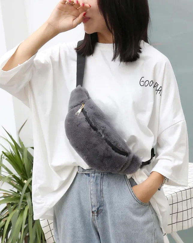 Women's Winter Casual Artificial Fur Bag