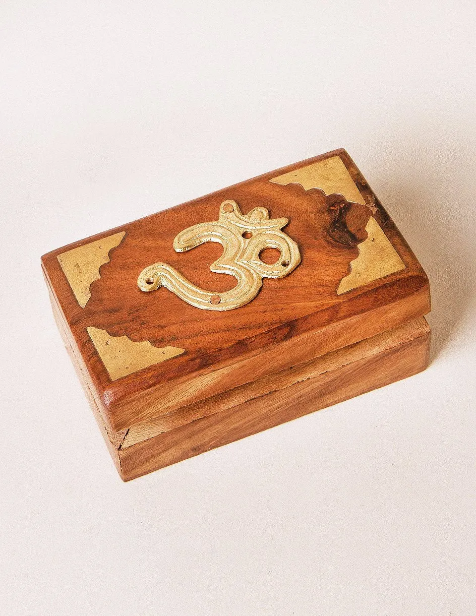Wooden Om Treasure Box