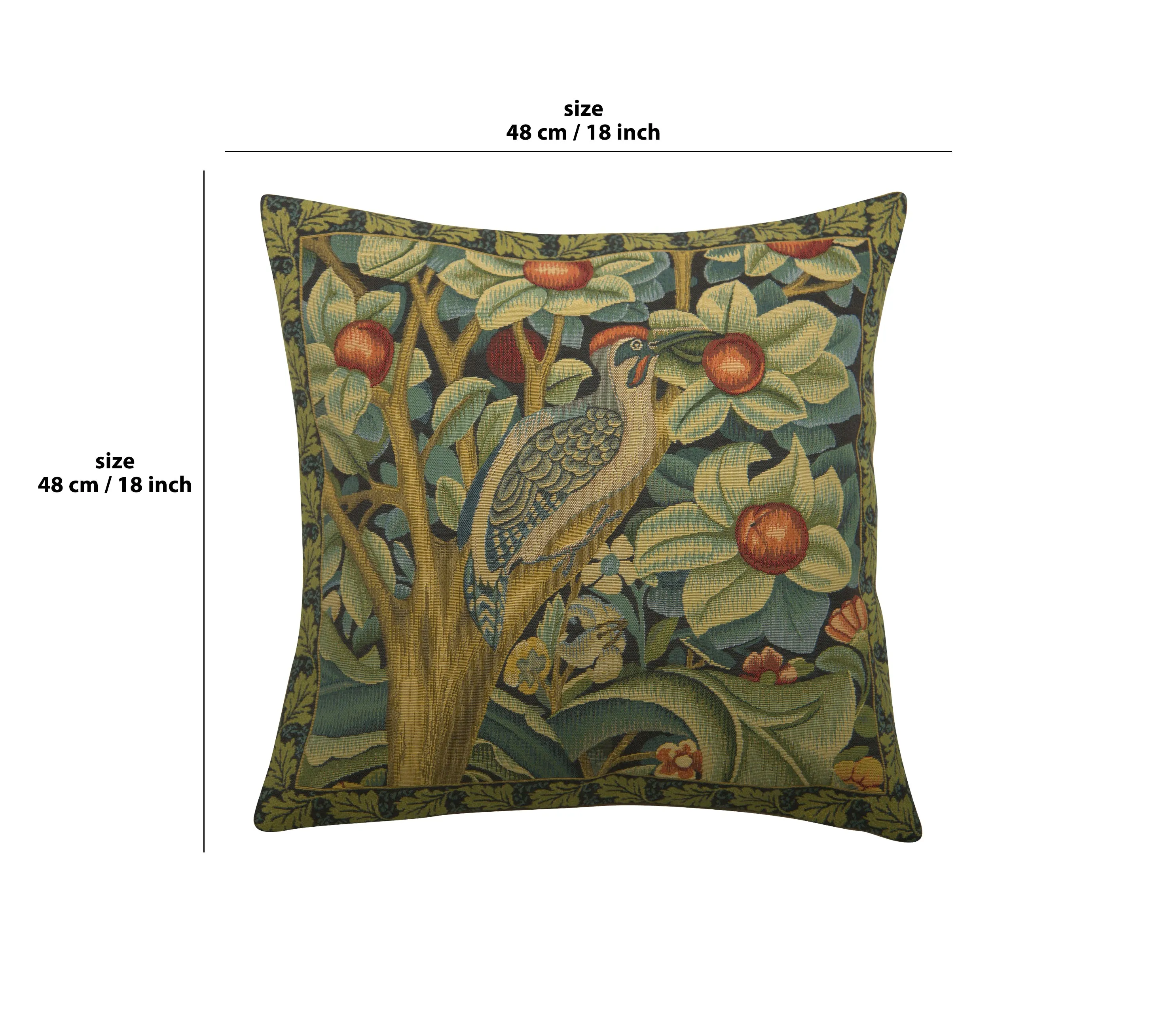 Woodpecker Right by William Morris European Cushion Cover