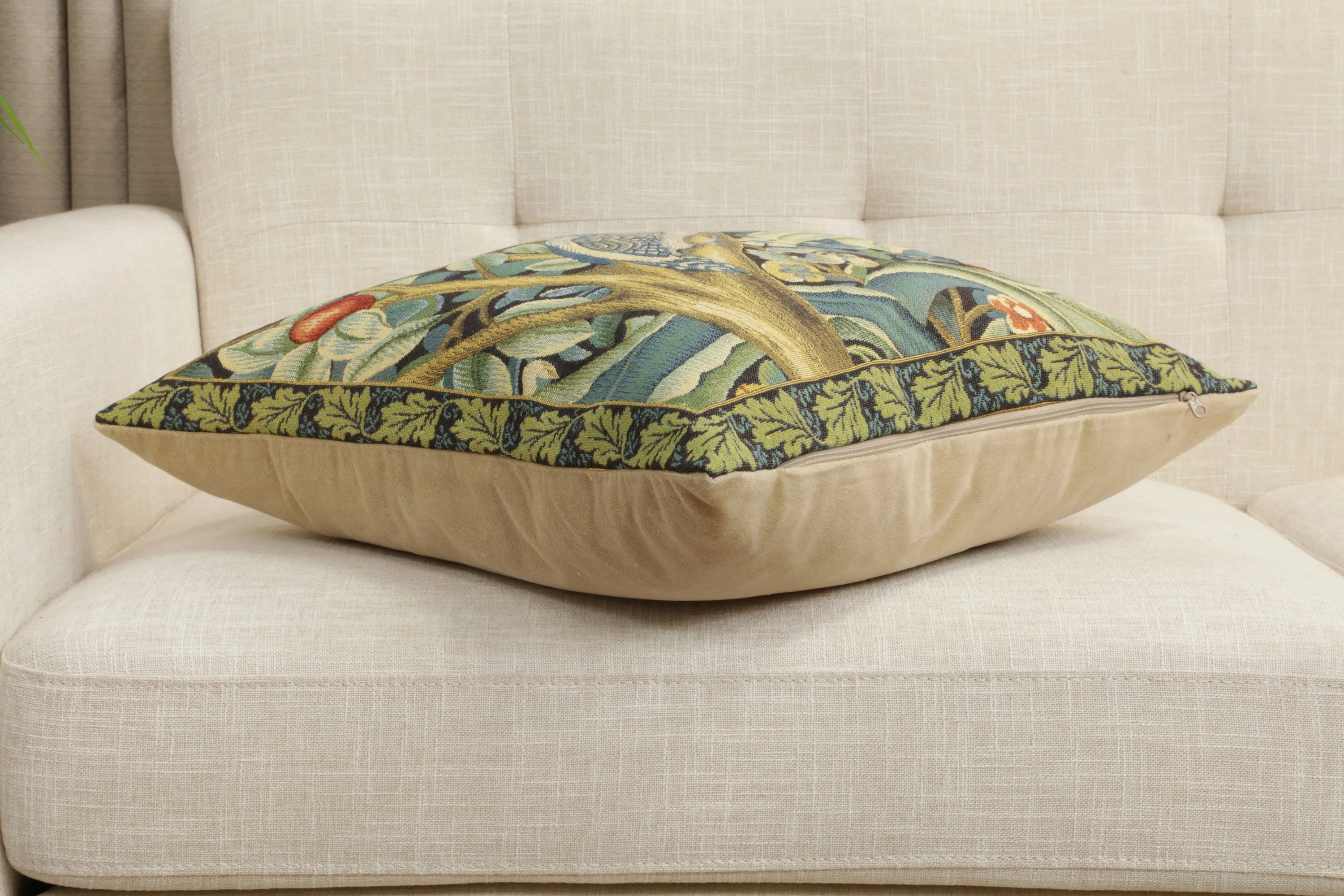 Woodpecker Right by William Morris European Cushion Cover