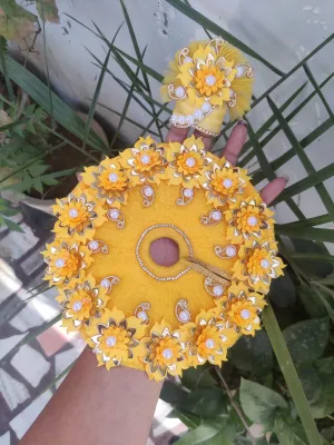 Yellow floral laddu gopal dress for all occassions