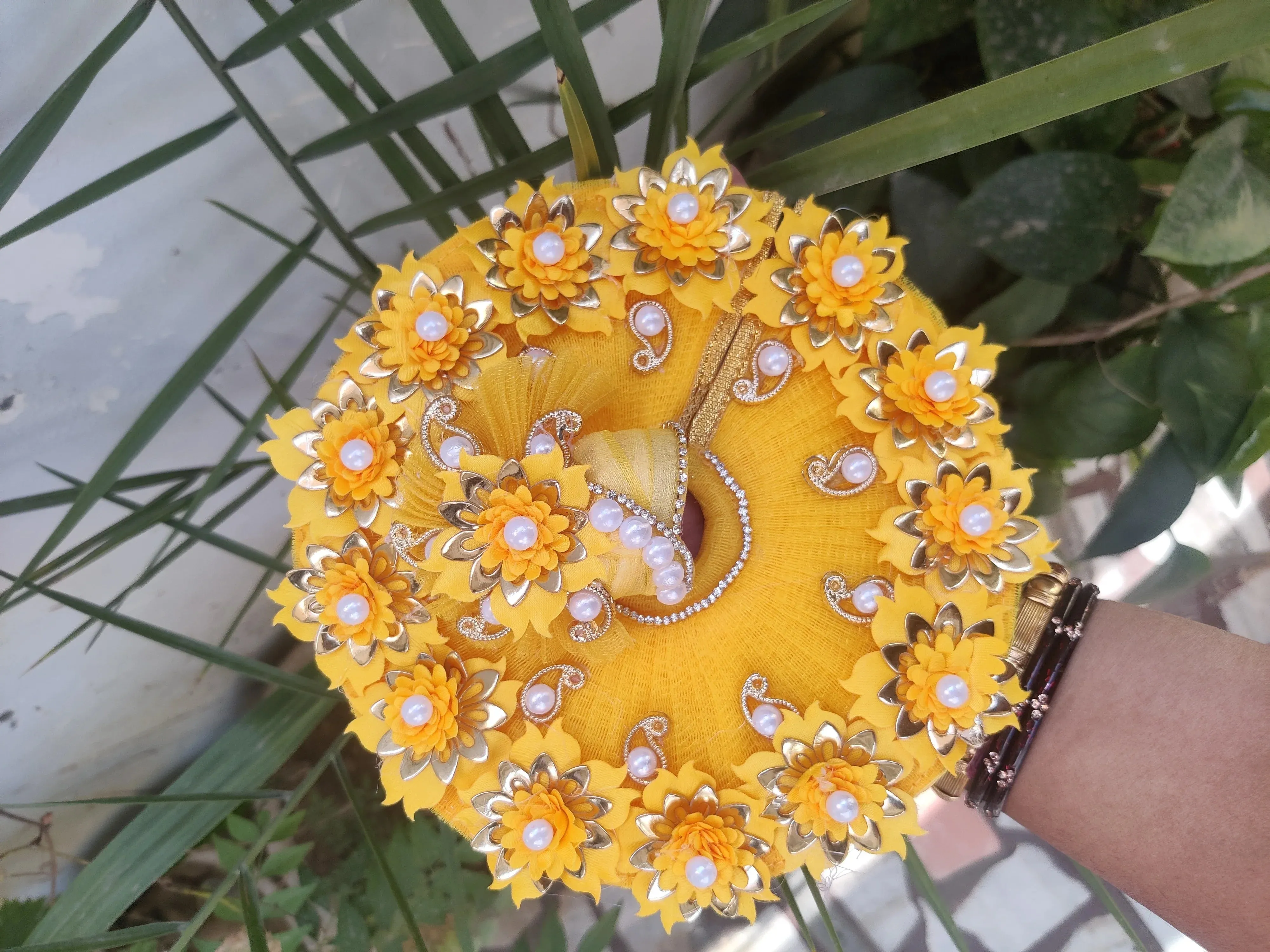 Yellow floral laddu gopal dress for all occassions