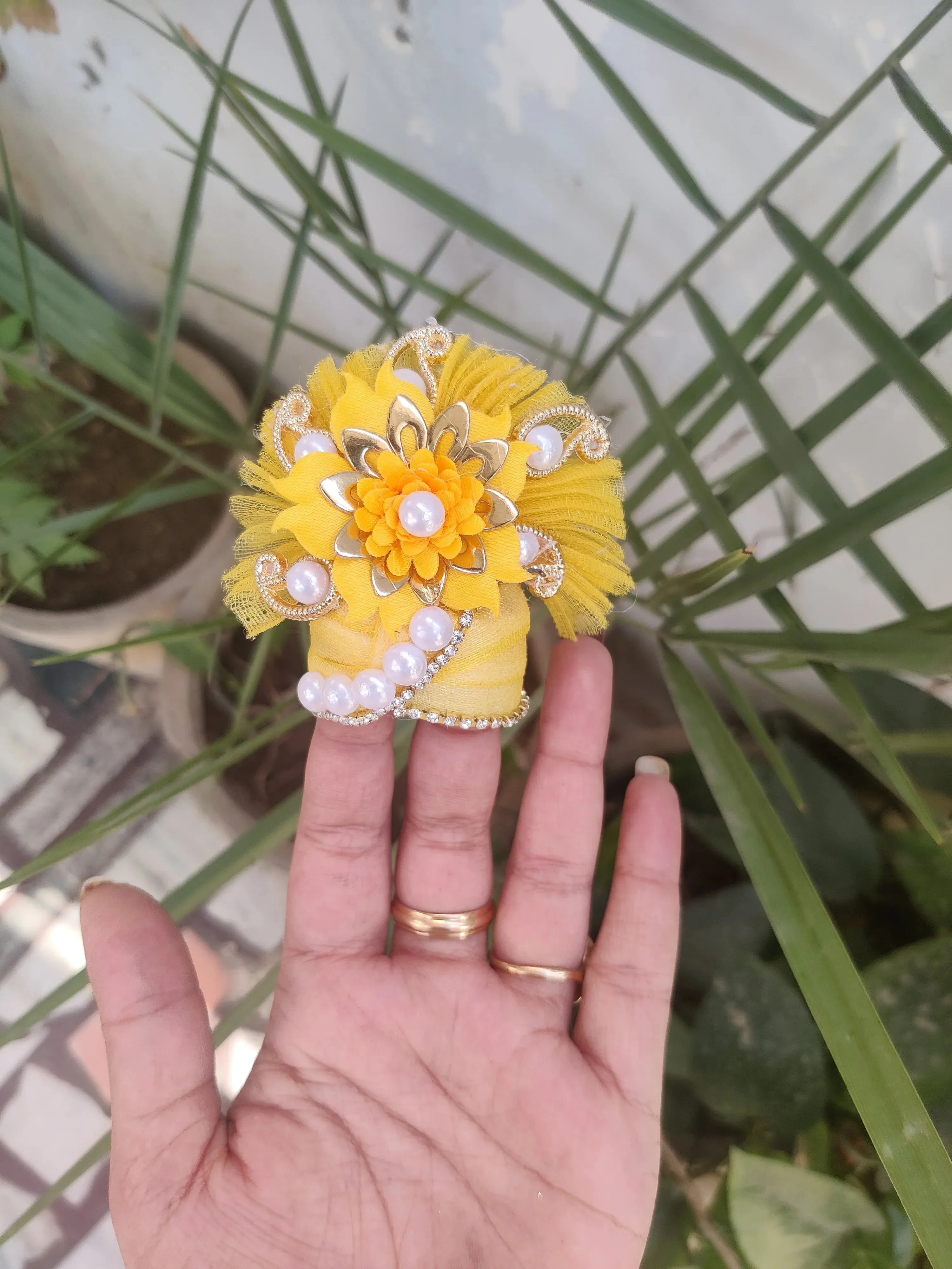 Yellow floral laddu gopal dress for all occassions