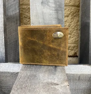 Zep Pro IWT1VINT-Ole MS University of Mississippi Vintage Brown “Crazy Horse” Leather Bi-fold Wallet